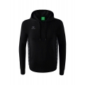 Erima Hooded Sweatshirt Essential Team Hooded Sweat (soft cotton, ribbed cuffs) black/grey Men